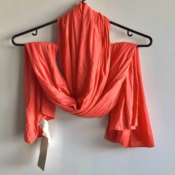 🎀NWT ZARA Red Orange One Size Scarf 100% Viscose - Picture 6 of 7